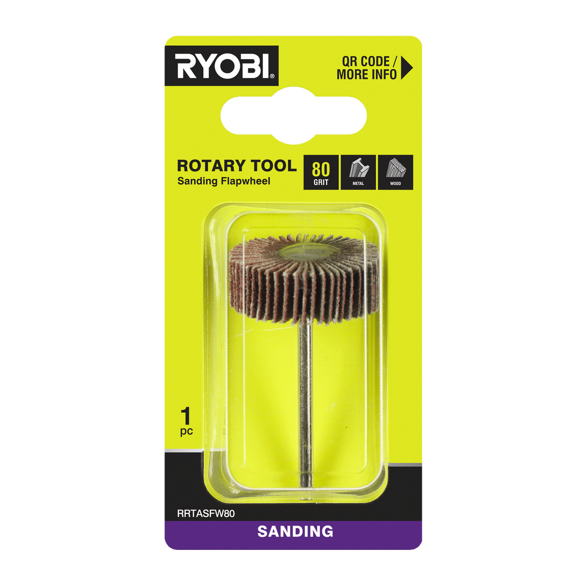Ryobi 80 Grit Flap Wheel for Rotary Tool
