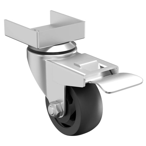 Rack It 1000kg Workbench Castors, 4 Pack Zinc Coated Steel with Lockable Brakes