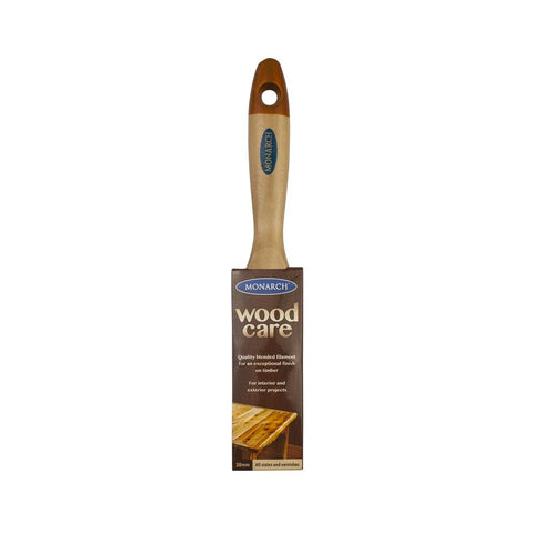 Monarch Woodcare Paint Brush - 38mm - Hog Bristle & Synthetic - No Brush Marks - SuperSaverAU - view 1