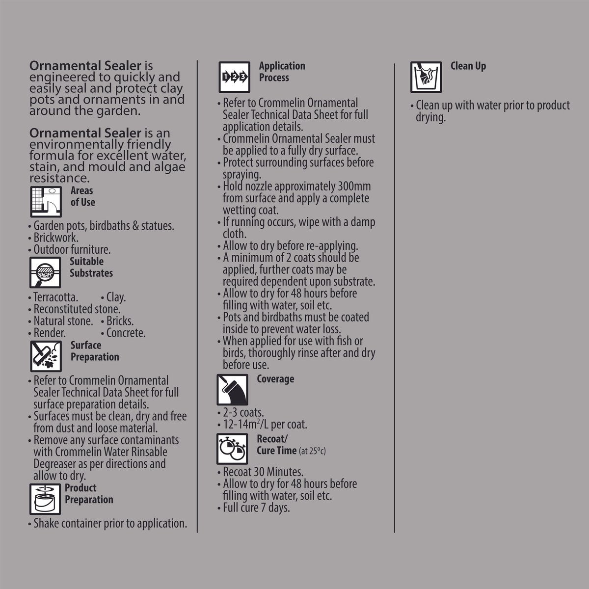 Crommelin Ornamental Sealer - 750ml - Waterborne - Quick Drying - SuperSaverAU - view 2