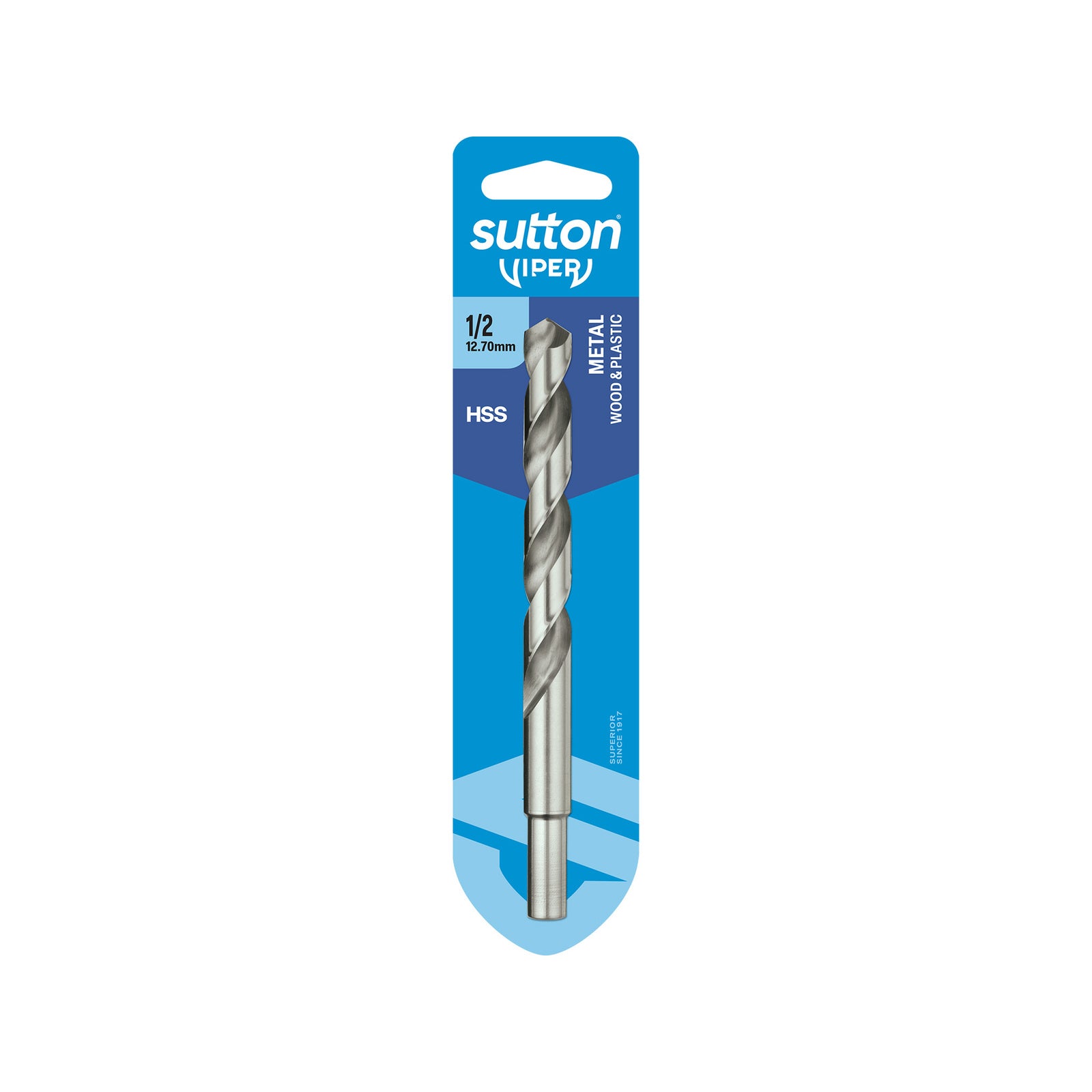 Sutton Tools 1/2" Viper Jobber Drill Bit for Metal, Wood & Plastic