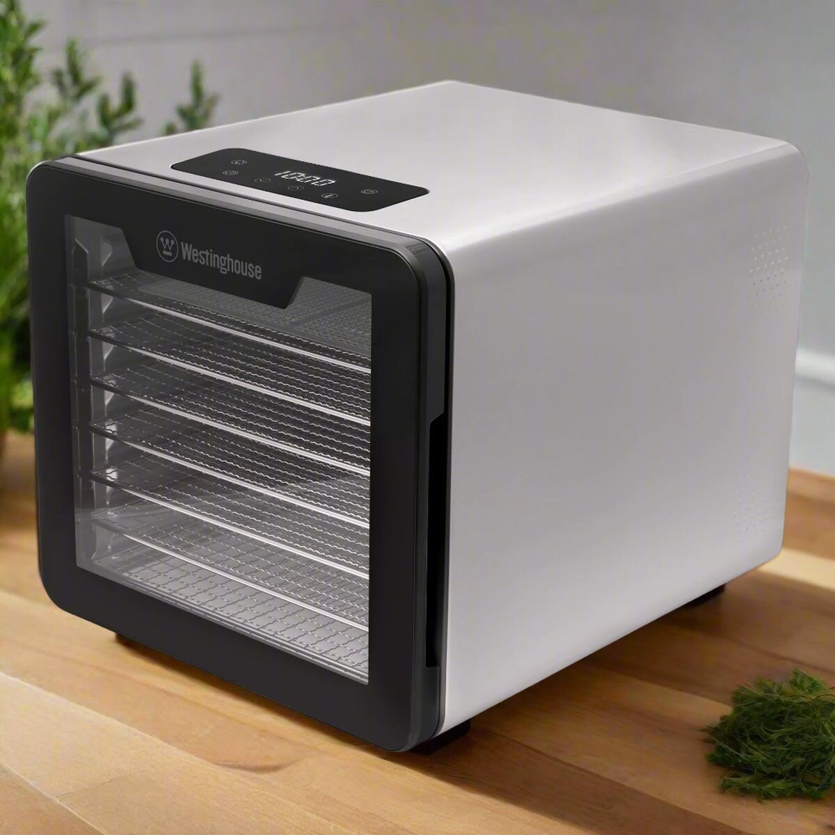 Westinghouse 600W Food Dehydrator with 7 Stainless Steel Trays - Digital Controls - WHDH01SK