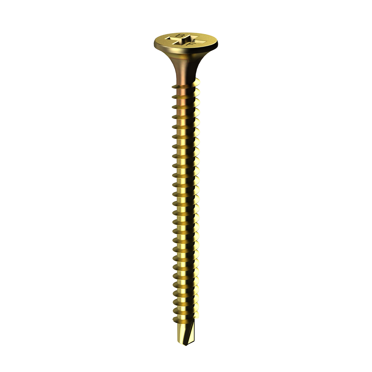 Bremick Collated Plasterboard Screws 6g x 25mm Yellow Zinc Bugle Head Fine Thread 1000 Pack