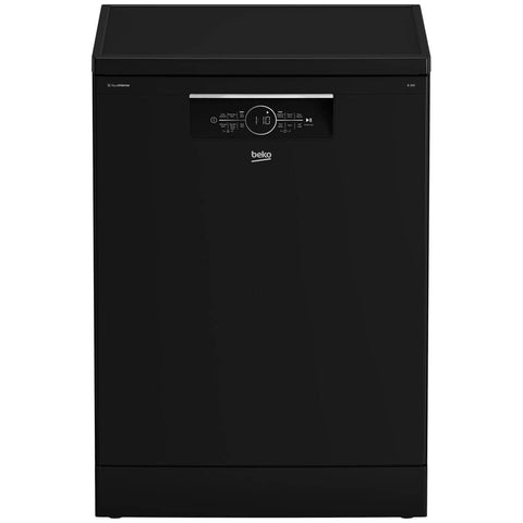 Beko 60cm Freestanding Dishwasher - 16 Place Settings, Black, SelfDry, AquaIntense Zone - BDFB1630B