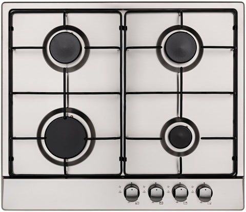 Arc 60cm natural gas cooktop - 4 burners with wok burner, electronic ignition, stainless steel - GFC60