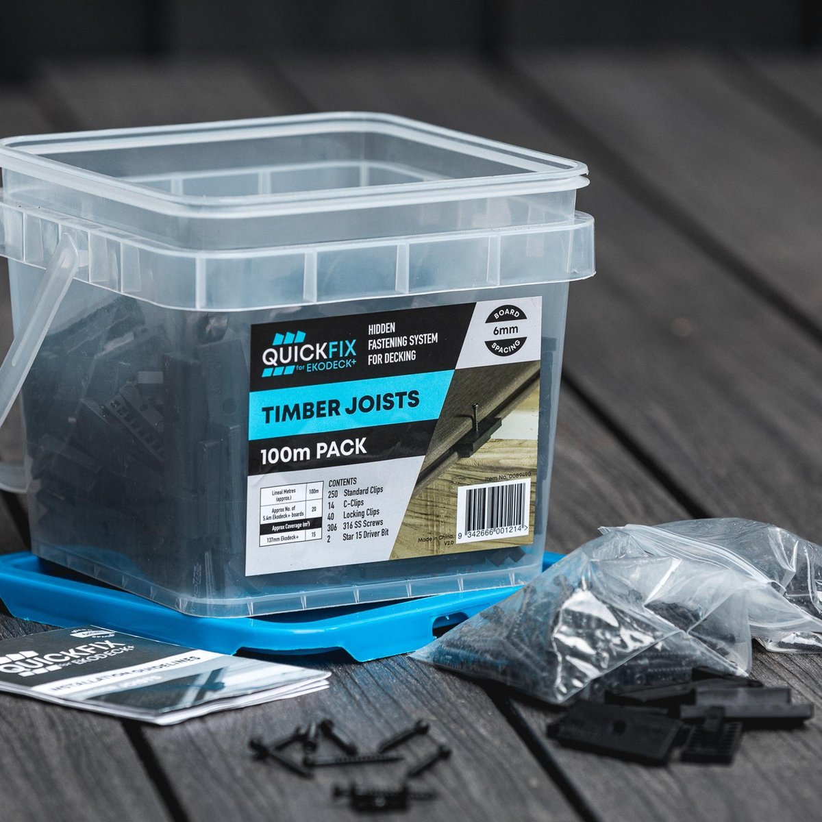 Ekodeck Quickfix 6mm 100Lm Kit for Timber Joists