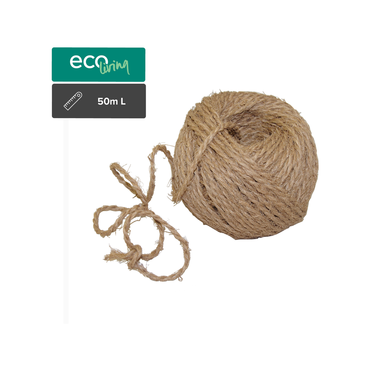 Pillar 50m Natural Coir Twine Plant Tie Coconut Fibre