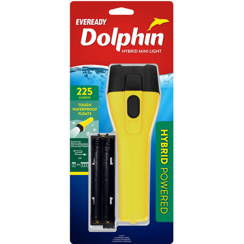 Eveready Dolphin Hybrid Rechargeable Floating LED Flashlight 225 Lumen YLHH41