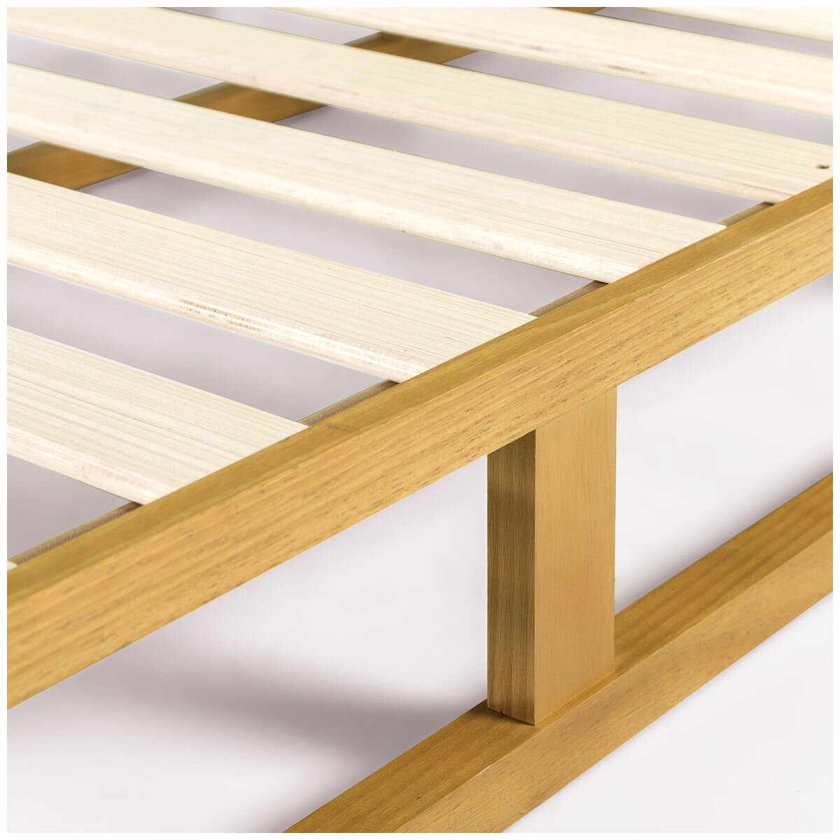 Zinus queen wooden pallet bed frame - solid pine wood, low profile, wooden slats - AU-WDBF-8Q