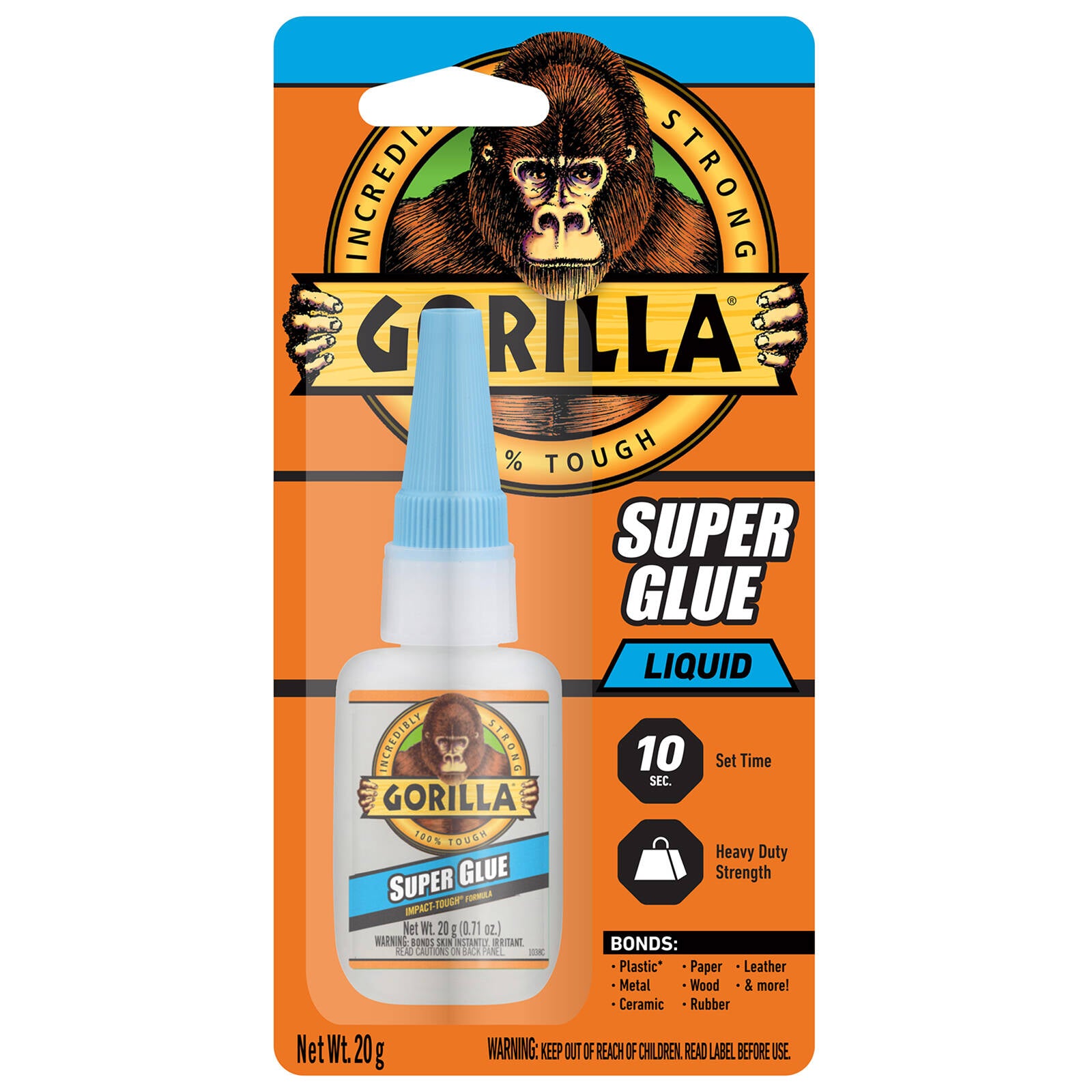 Gorilla 20g Super Glue - Dries Clear