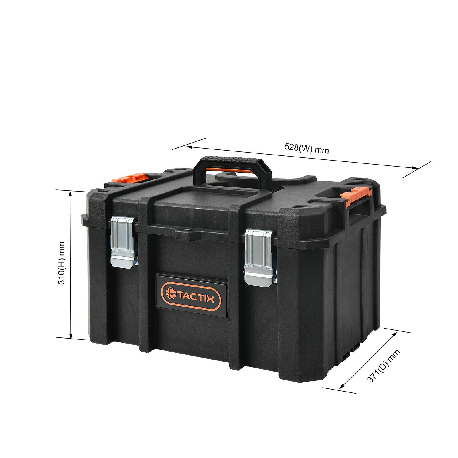 Tactix Modular Deep Tool Chest, 528mm Black Steel, Lockable