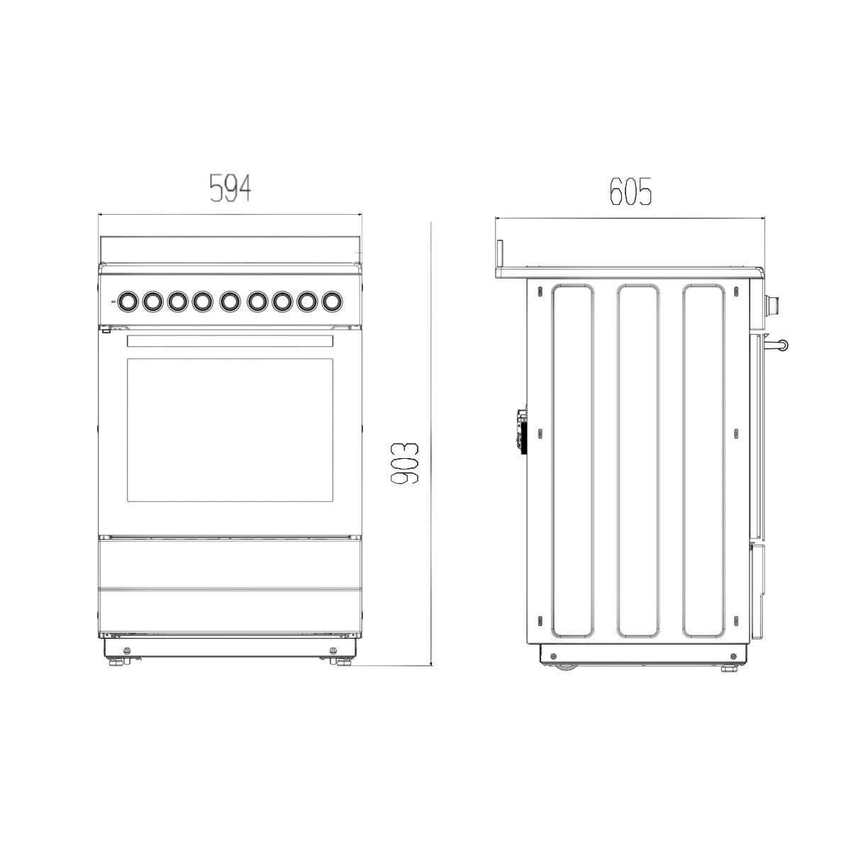 Beko 60cm Electric Freestanding Oven - White, Solid Hotplates, 72L Oven, SteamShine Cleaning - BFCB60EMW