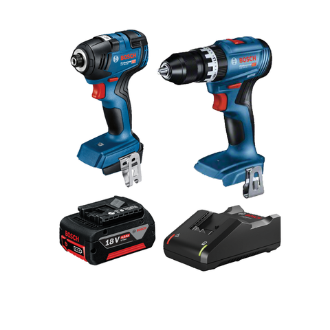 Bosch Professional 18V Brushless 2 Piece Combo Kit, Batteries & Charger 0615990N47