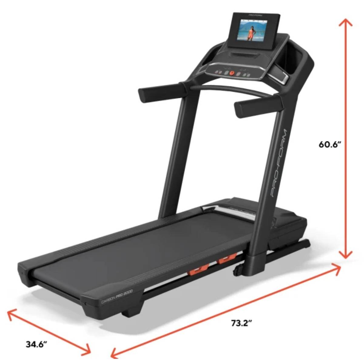 ProForm Carbon Pro 2000 Treadmill - 10 inch Touchscreen, iFIT, 12% Incline, 20km/h - PFTL10925-INT