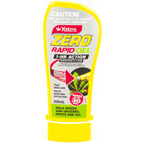 Yates Zero Rapid Gel 200ml 1 Hour Action Weed Killer, No Spray Drift