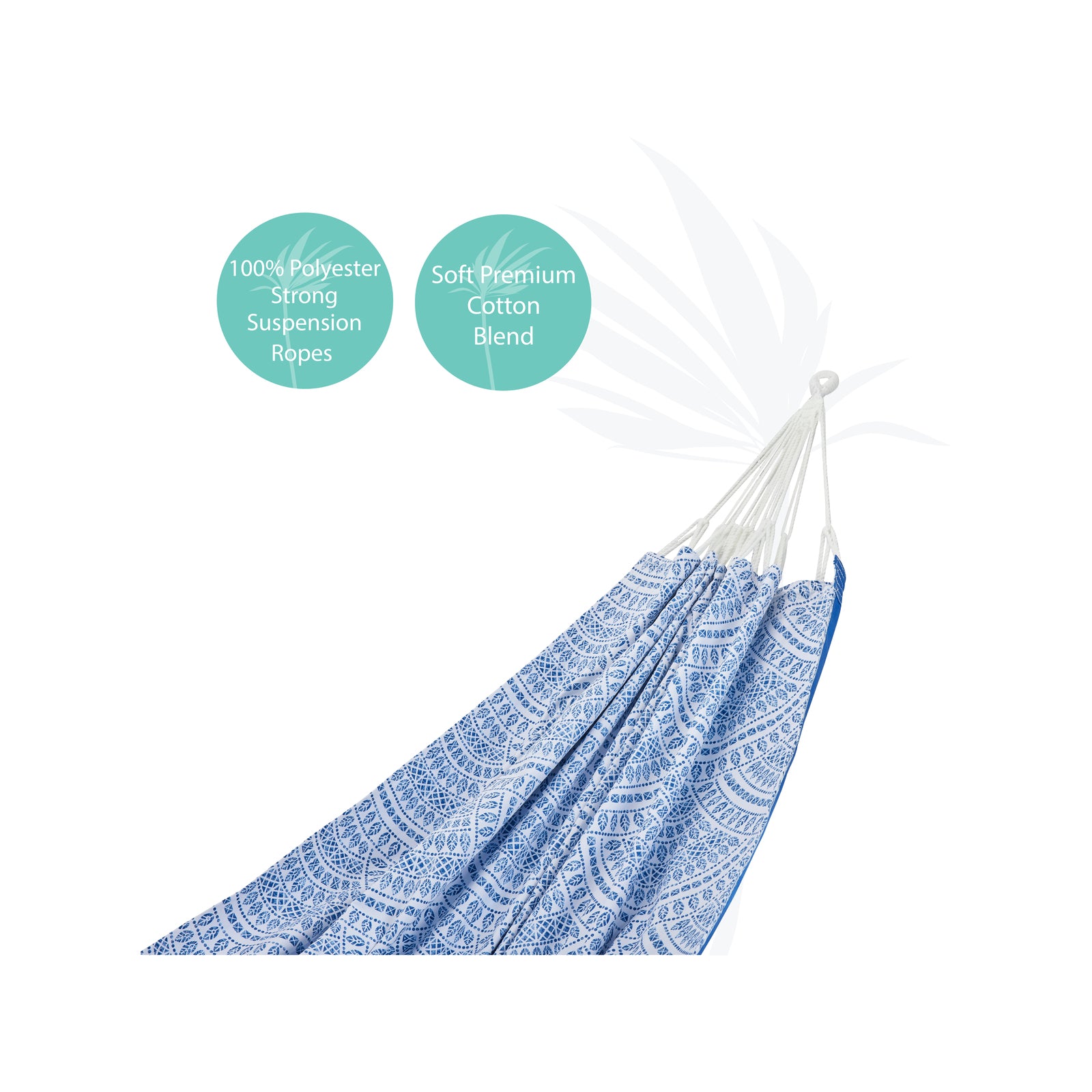 Two Trees Double Cotton Hammock 200kg Capacity Reversible Designs