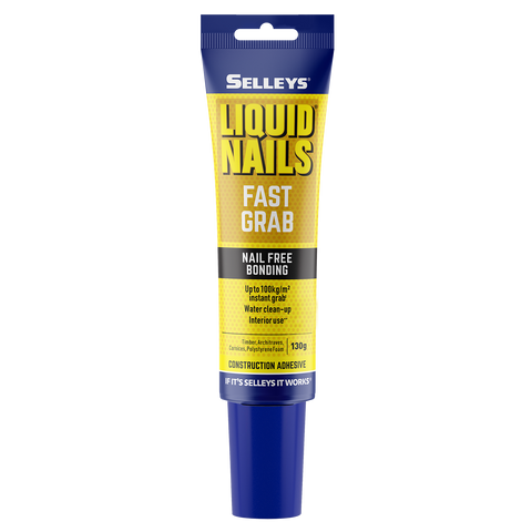 Selleys Liquid Nails 130g Fast Grab Strong Construction Adhesive