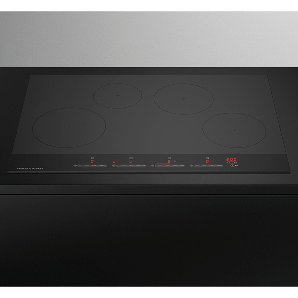 Fisher & Paykel Series 7 76cm induction cooktop - 4 zones, Touch and Slide, PowerBoost, timer - CI764DTB4