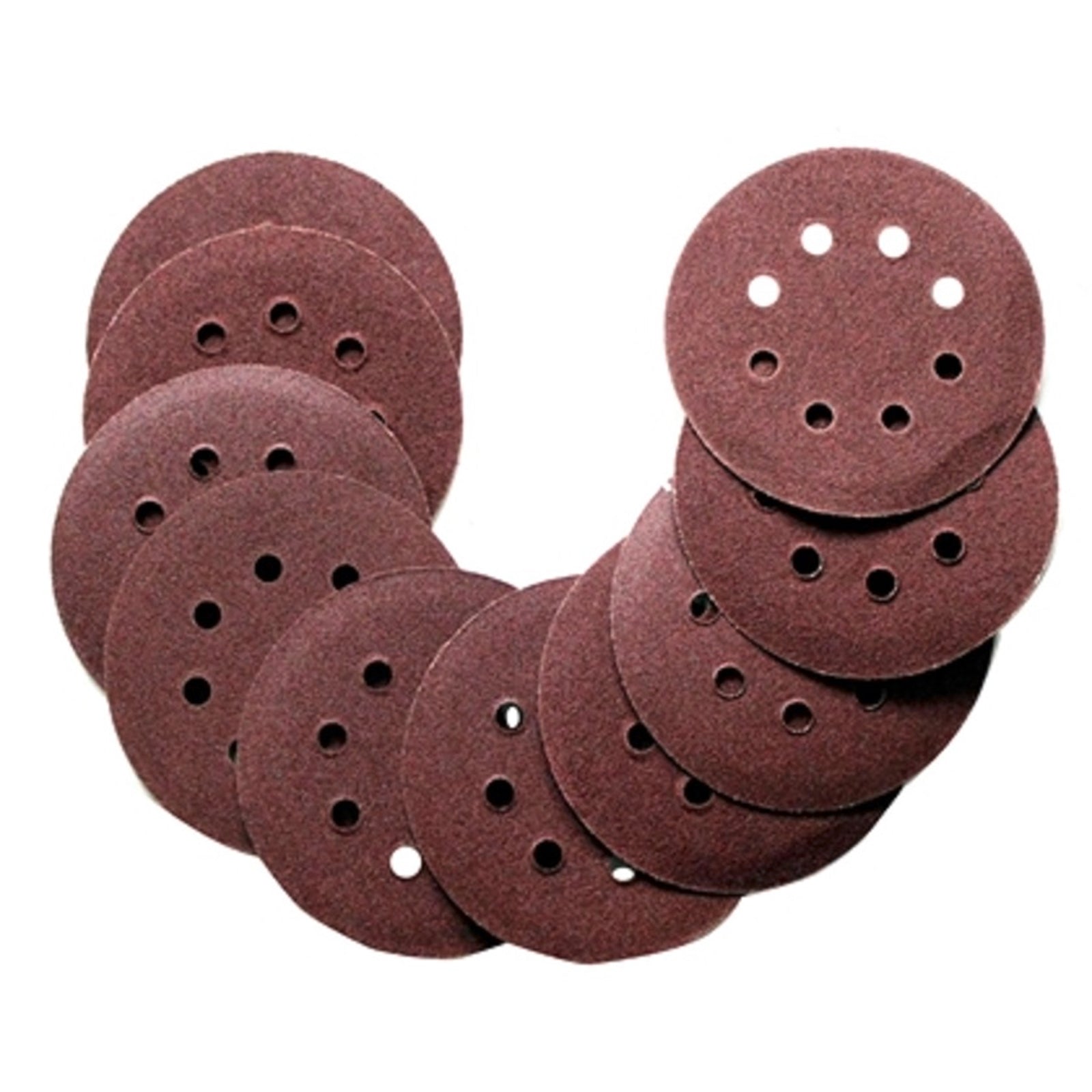 Craftright 125mm Hook & Loop Sanding Discs, 80 & 120 Grit, 10 Pack