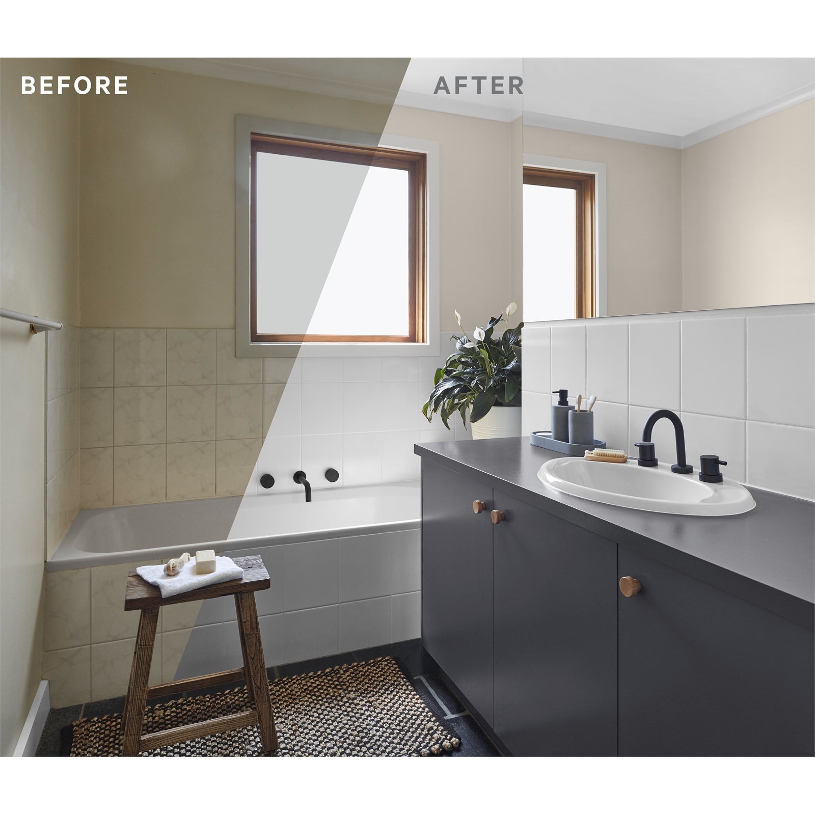 Dulux Renovation Range 1L Domino Gloss Tiles and Benchtops Water Based