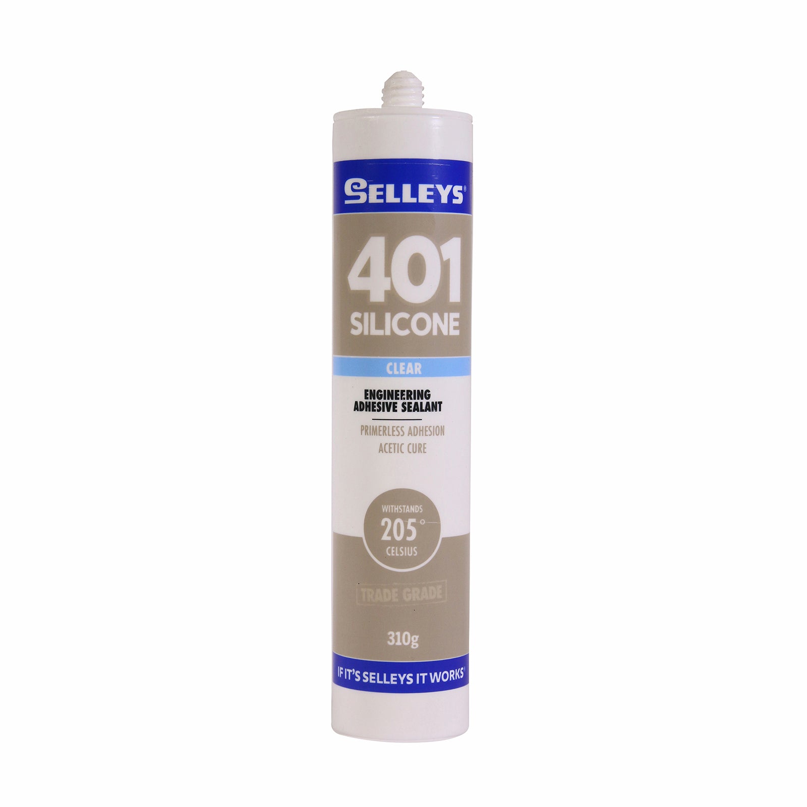 Selleys 401 RTV Engineering Grade Silicone Sealant 310g - Translucent, Indoor & Outdoor Industrial Seal