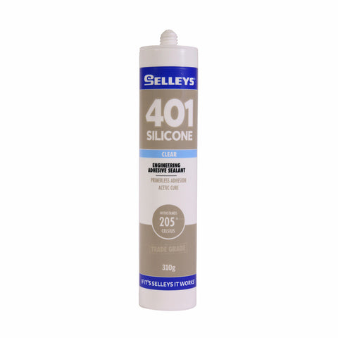 Selleys 401 RTV Engineering Grade Silicone Sealant 310g - Translucent, Indoor & Outdoor Industrial Seal