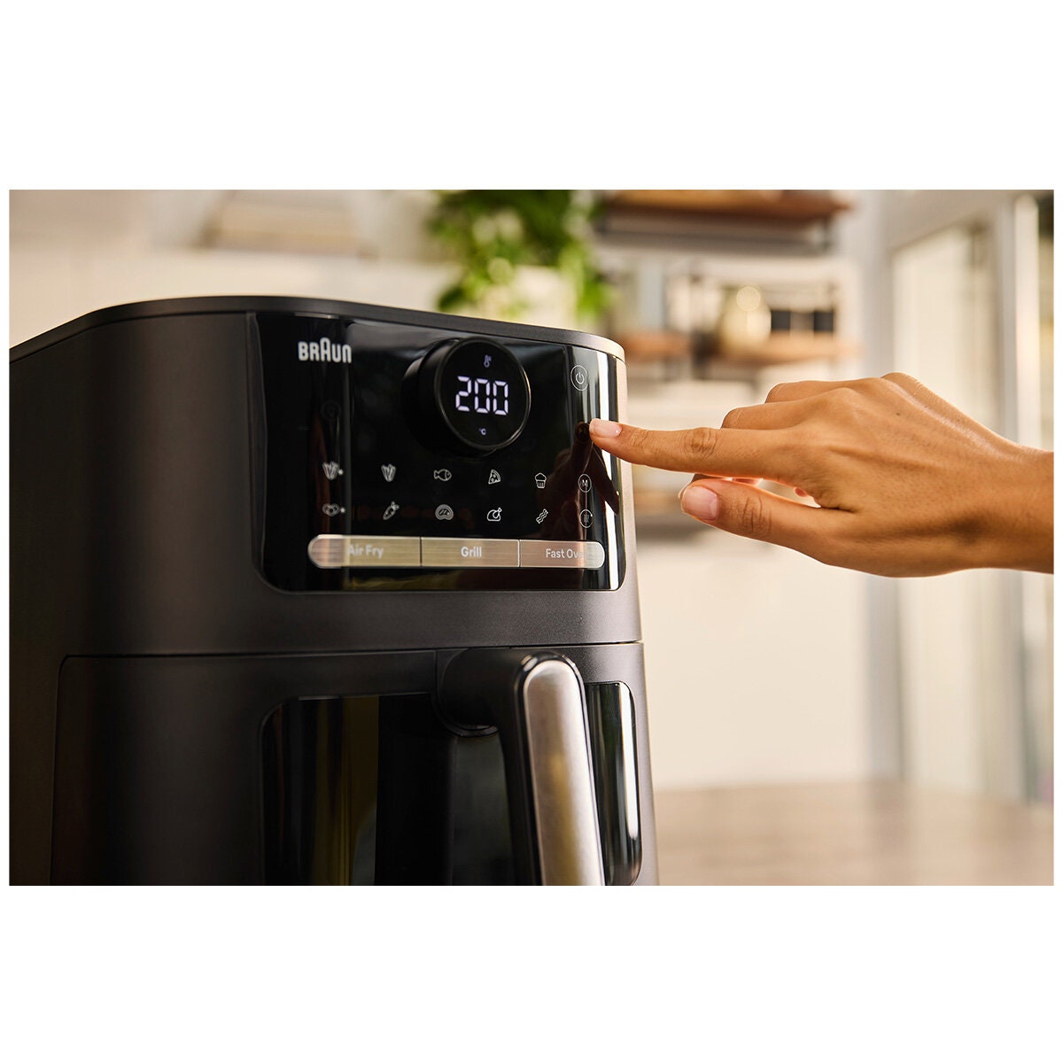 Braun MultiFry 5 Air Fryer 5.7L - Black - Three-in-One Air Fry, Bake, Grill, 20 Programs - HF5073IBK