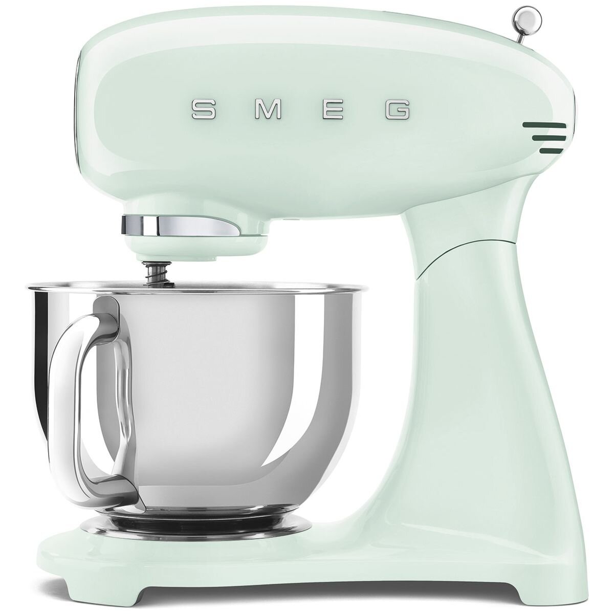Smeg 50s retro style stand mixer 4.8L - Green finish, 800W, 10 speeds, planetary mixing - SMF03PGAU