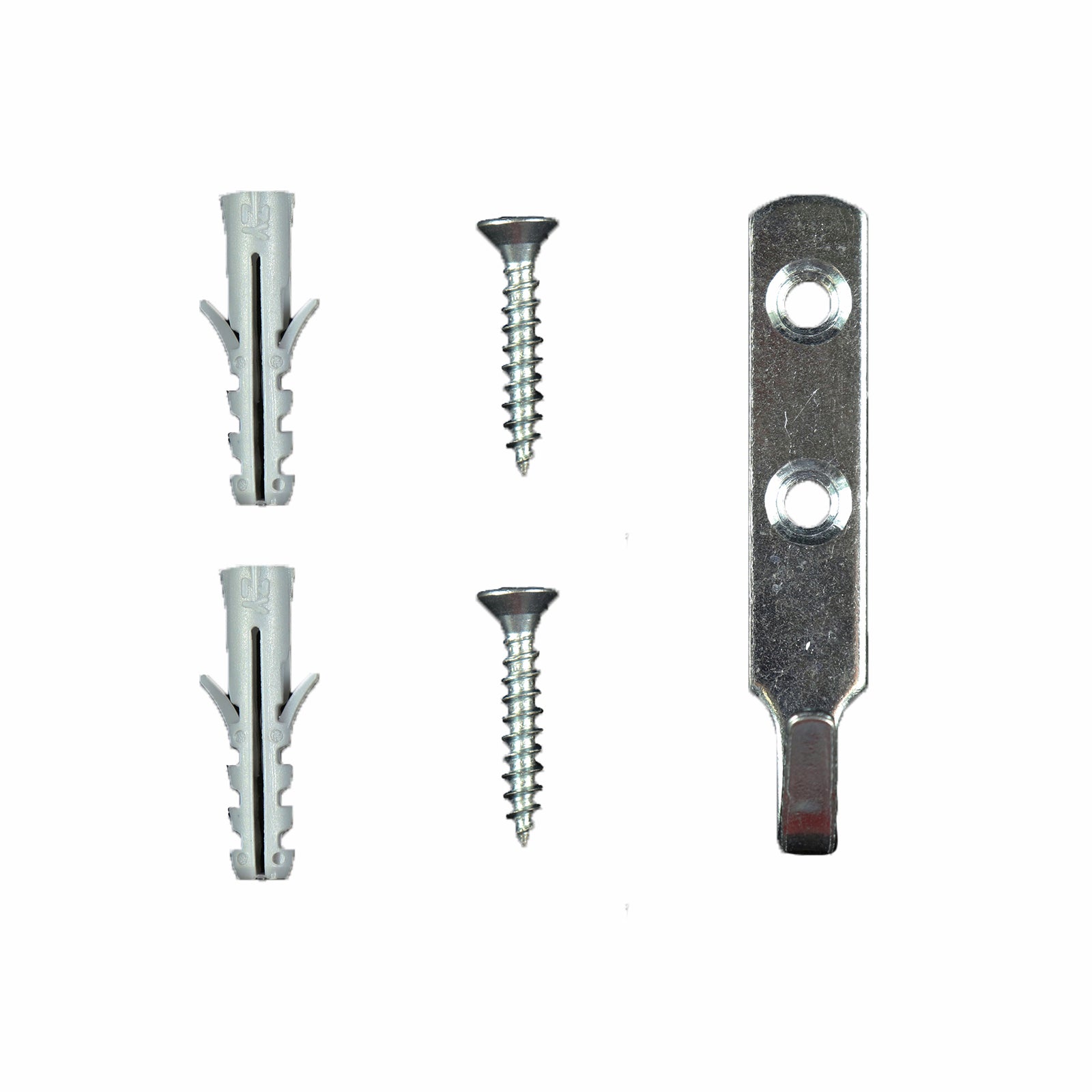 Everhang 45kg Heavy-Duty Picture Hanging J Hook Silver Zinc Plated Steel 4 Pack