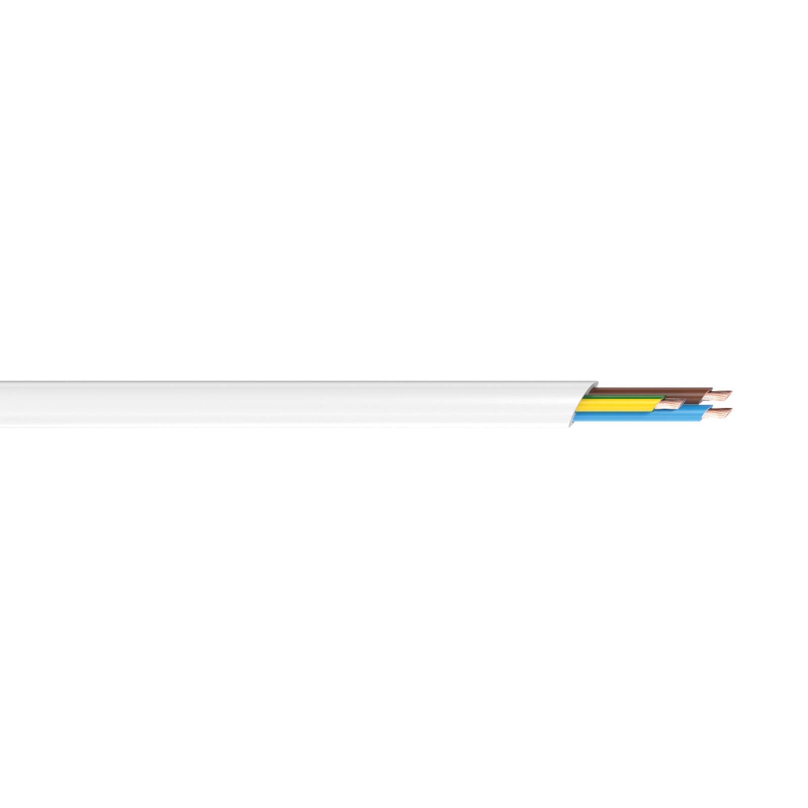 DETA 20m 1mm² 3-Core Cable White Copper PVC