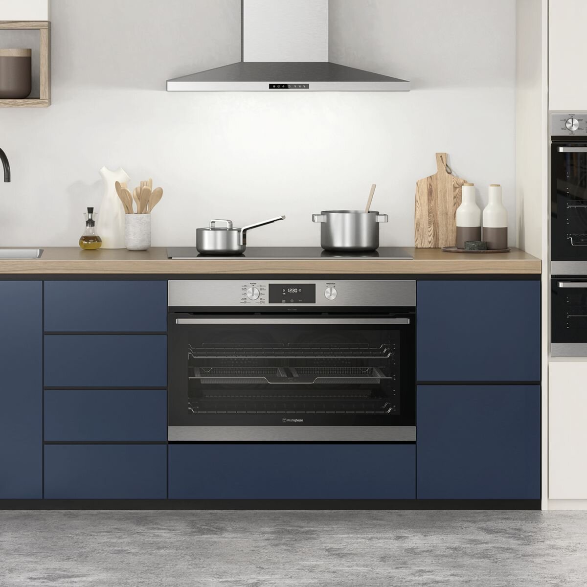 Westinghouse 90cm 4 Zone Ceramic Cooktop - Dual Zone, 2.2kW Zone, 9 Power Levels, Dial Control - WHC942BC