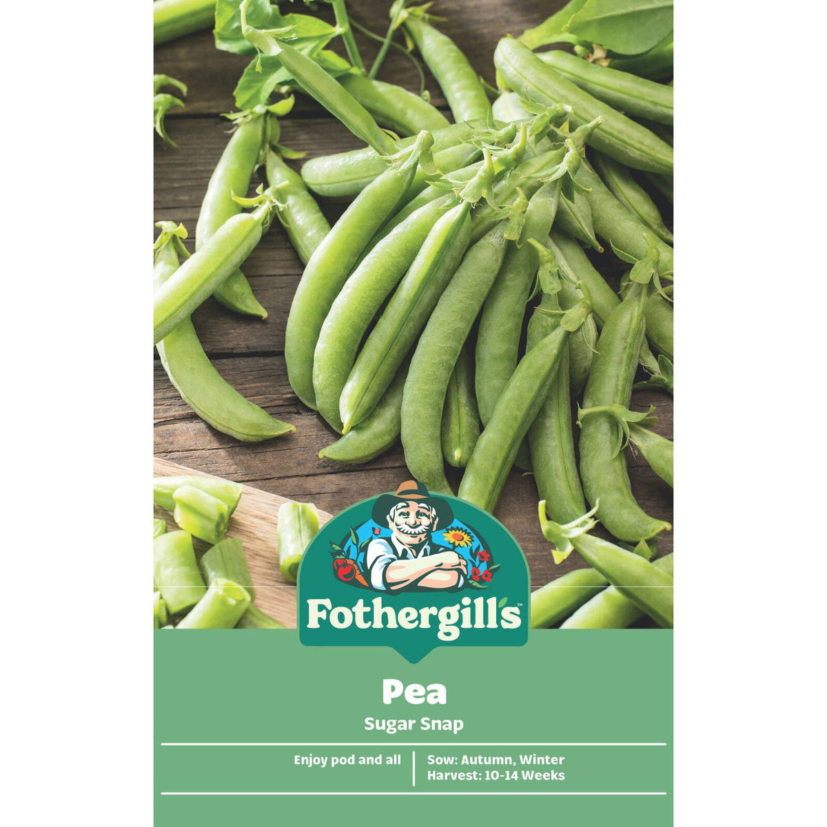 Mr Fothergill's Sugar Snap Pea Seeds - Sweet Edible-Pod Climbing Variety