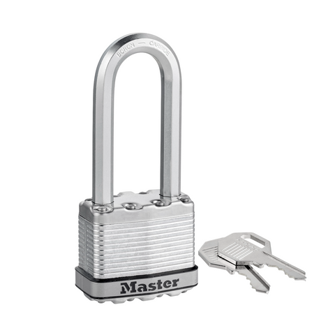 Master Lock 51mm Magnum Laminated Steel Padlock, 64mm Extra Long Shackle