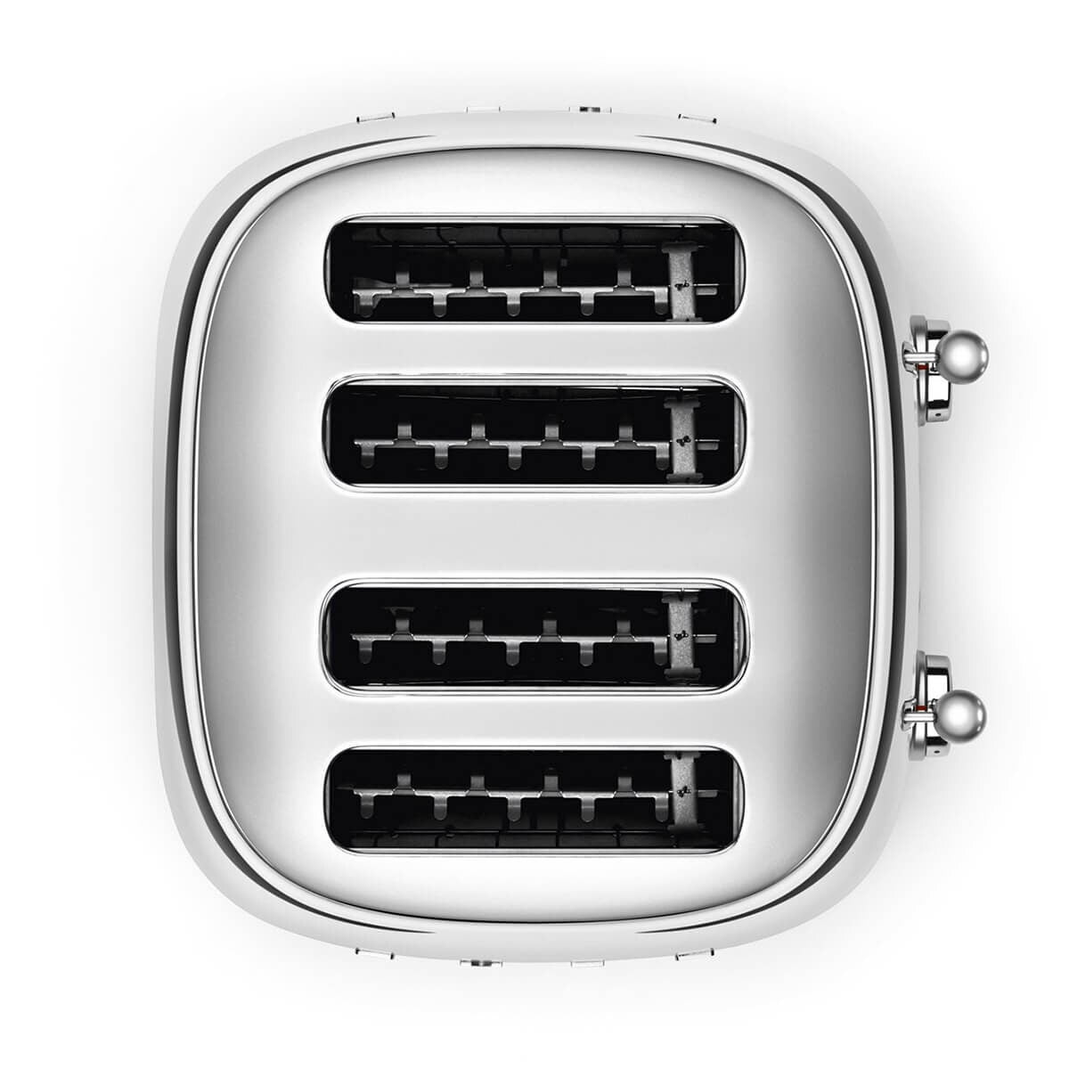 Smeg 50's Style 4 Slice Toaster - Chrome, Six Browning Levels, Independent Slot Control - TSF03SSAU
