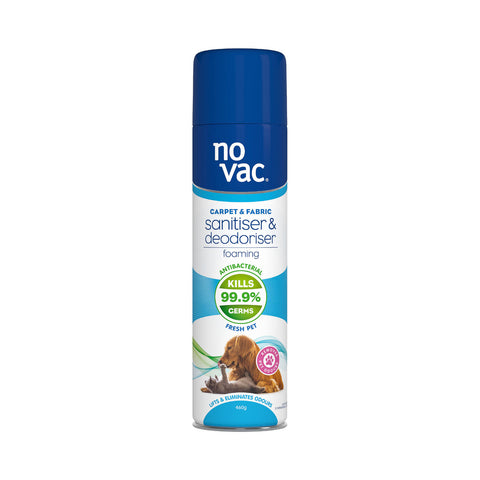 No Vac 460g Fresh Pet Foaming Carpet & Fabric Sanitiser and Deodoriser