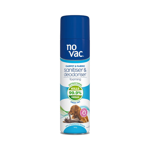 No Vac Fresh Pet Foaming Sanitiser & Deodoriser 460g - Kills 99.9% Germs - SuperSaverAU - view 1