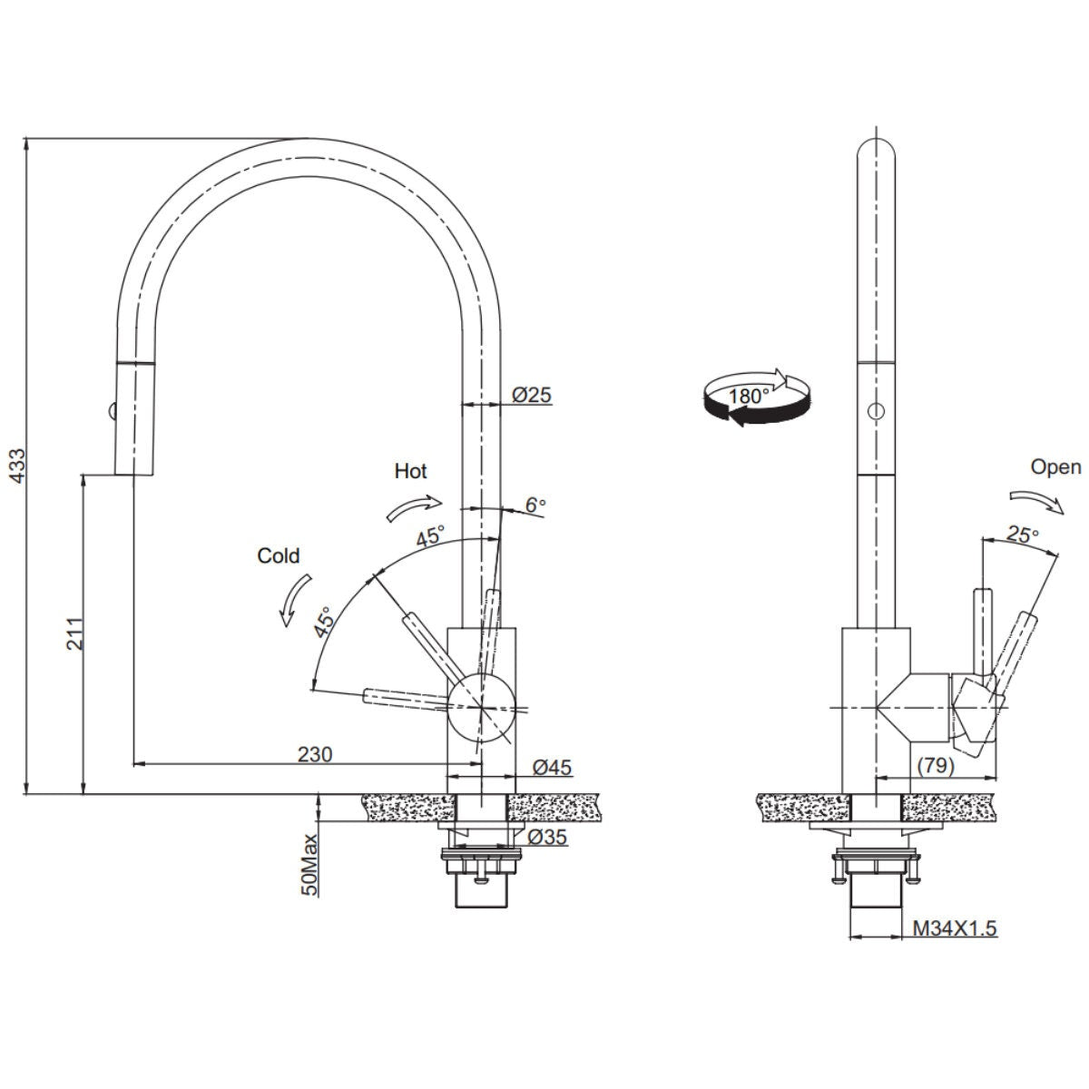 Franke Maris double bowl sink and pull out tap - black Fragranite, hidden overflow - MRG620BMBTA9601