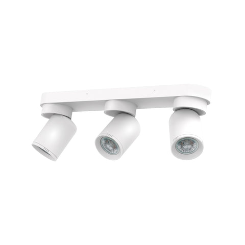 Click 3 Head Adjustable GU10 Spotlight Matte White Iron Hardwired SL2223WH