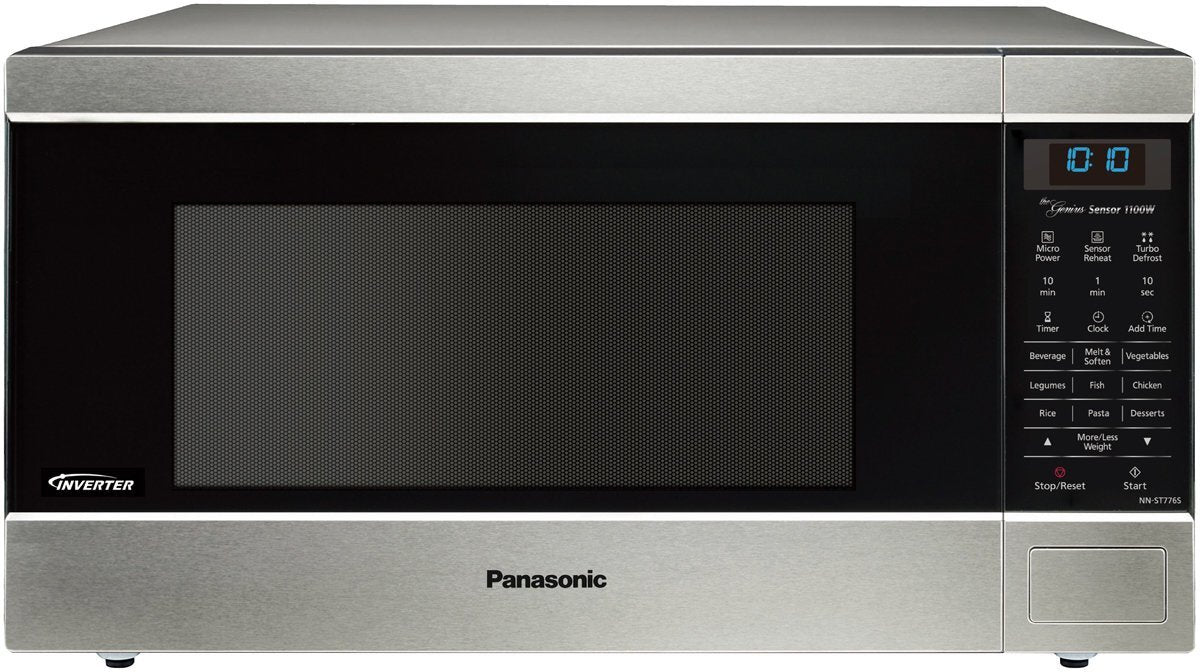 Panasonic 44L Genius inverter microwave oven - 1100W, stainless steel, 18 sensor menus - NN-ST776SQPQ
