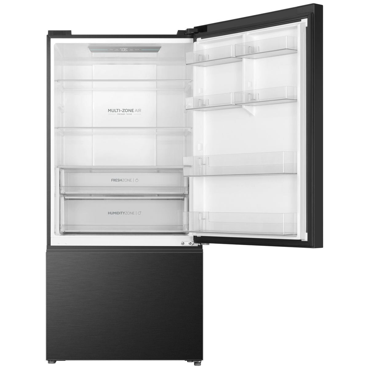 Haier 517L 500 Series Bottom Mount Fridge - Black, 8 Star Energy, Reversible Door - HRF510BEC