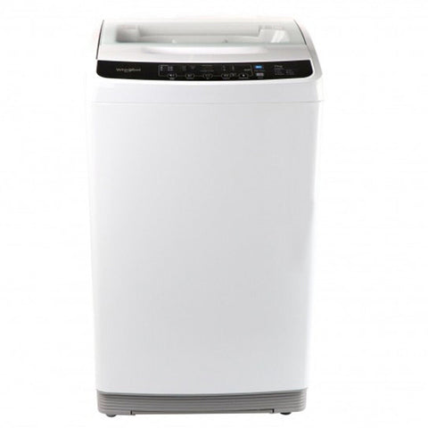 Whirlpool 7kg Top Loader Washing Machine - White, Low-Profile Agitator, Hot and Cold Inlets - WB70803