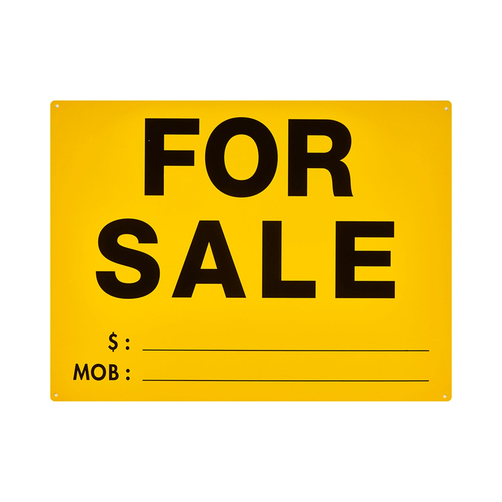 Sandleford For Sale Sign 450 x 600mm Yellow/Black - Weather Resistant
