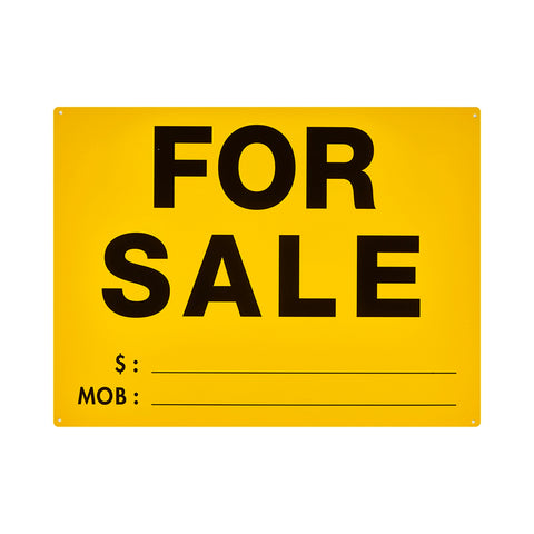 Sandleford For Sale Sign 450 x 600mm Yellow/Black - Weather Resistant