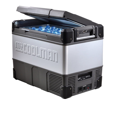myCOOLMAN 73L portable fridge - Reversible door, USB port, Bluetooth app - Grey - CCP73