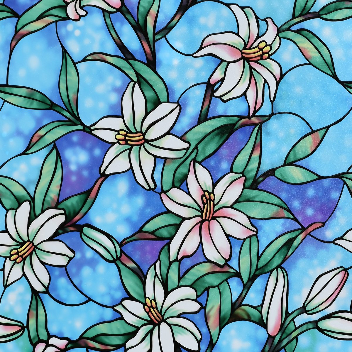 Pillar 0 Stained Glass Static Window Film 45cm x 2m - Privacy - Light Filtration - SuperSaverAU - view 4