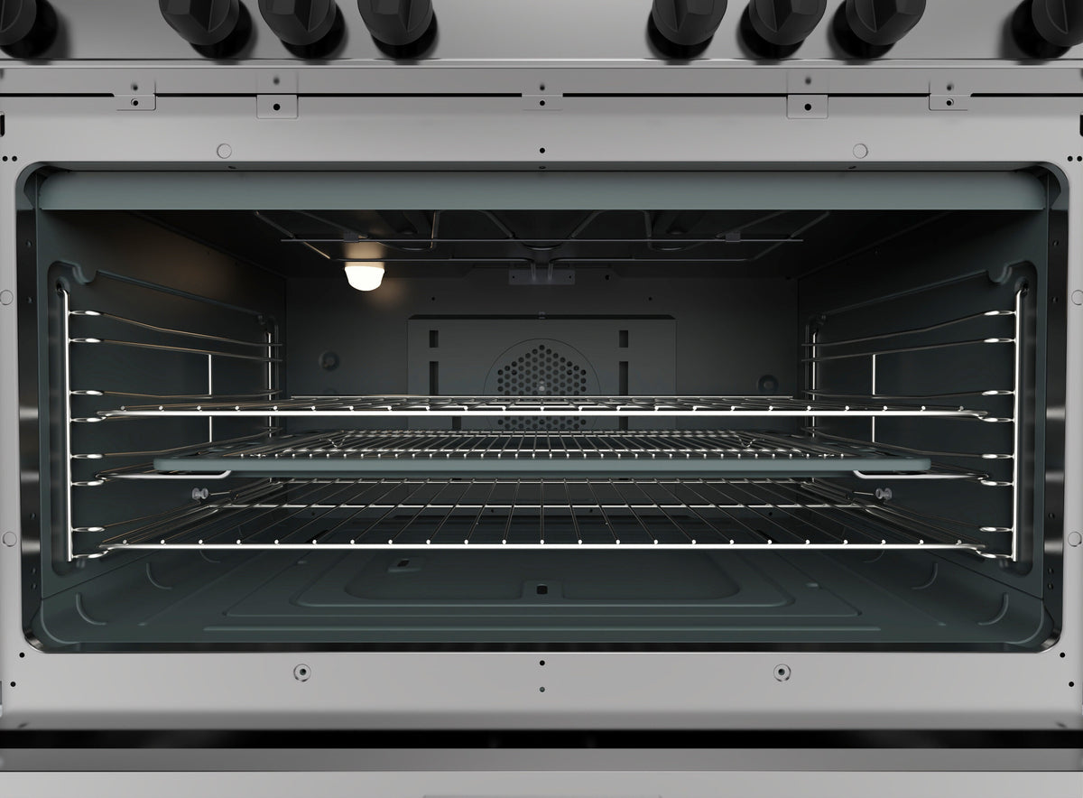 Glem Gas 90cm Gas Oven and Cooktop Freestanding Cooker 140L - Electric Grill, Wok Burner - GB965GG
