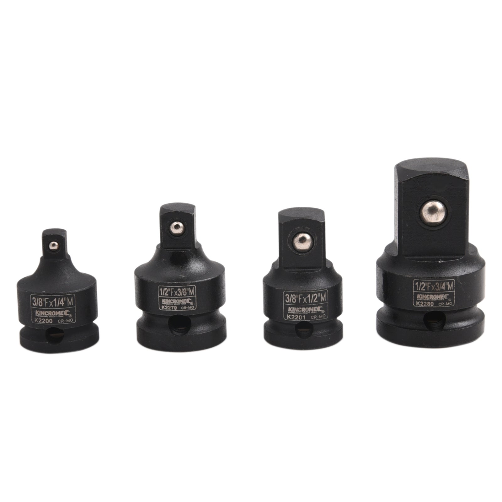 Kincrome 4 Piece Impact Adaptor Set Chrome Molybdenum Steel Drive Converters