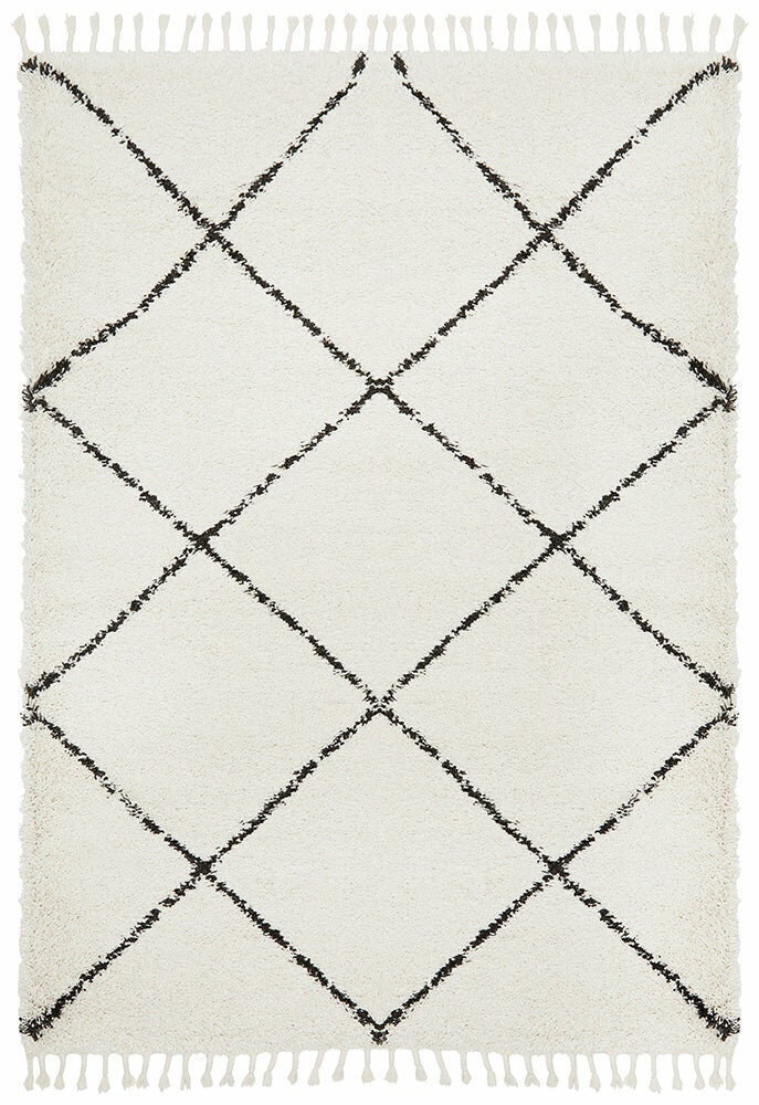Rug Culture Saffron Large Rug 290x200cm - White Polypropylene, Jute Weft Backing - SAF22WHT290X200
