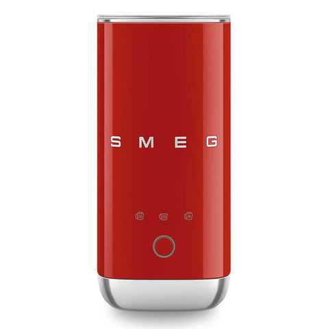 Smeg 50s Retro Style Milk Frother 180ml - Red, Hot Milk, Hot Froth and Cold Froth - MFF02RDAU