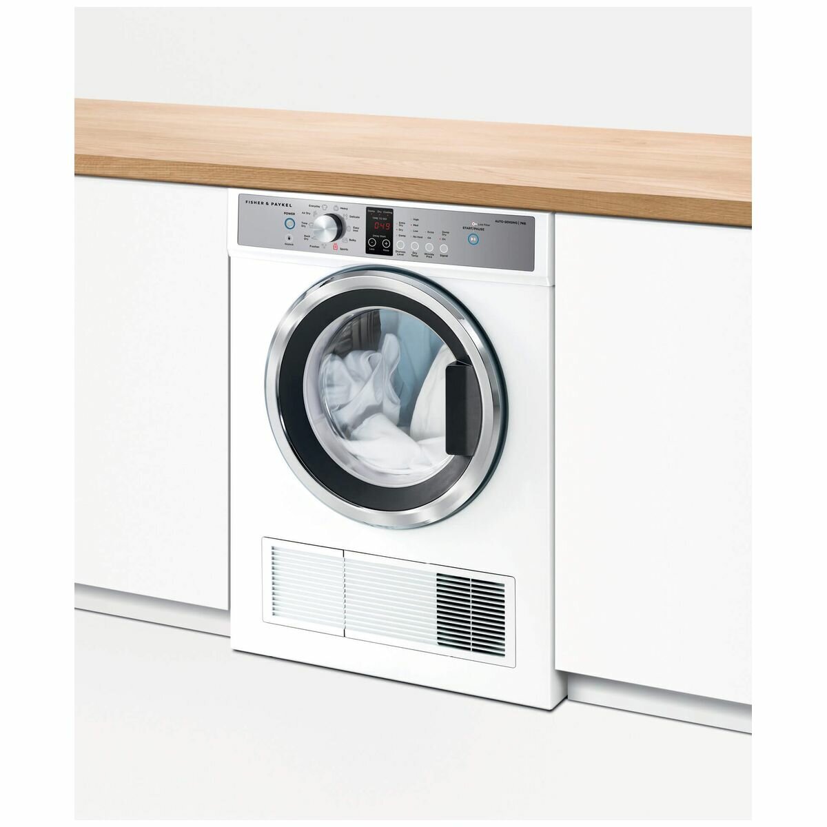 Fisher & Paykel 7kg Vented Dryer - Auto-Sensing, Shoe Drying Rack, 10 Programs, White - DE7060P2